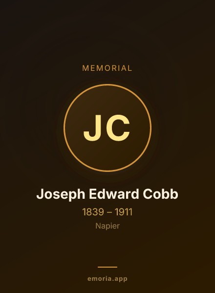 Memorial portrait of Joseph Edward Cobb
