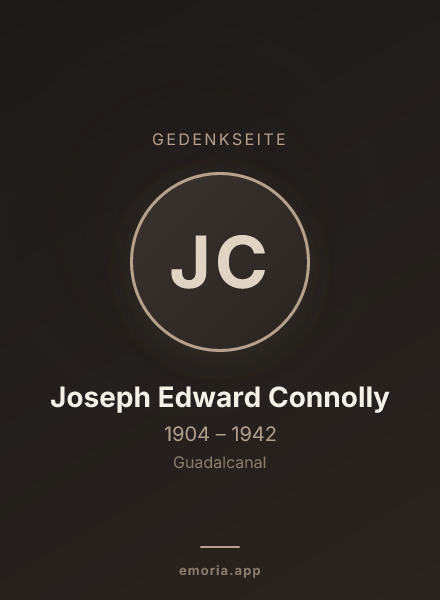 Gedenkportrait von Joseph Edward Connolly