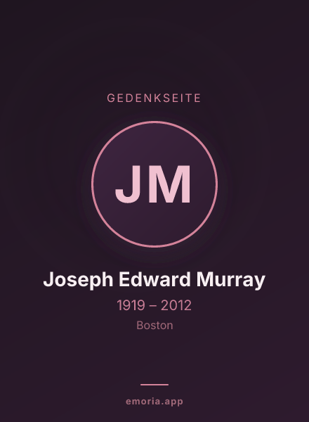 Gedenkportrait von Joseph Edward Murray