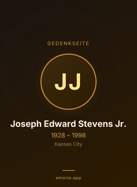 Gedenkportrait von Joseph Edward Stevens Jr.
