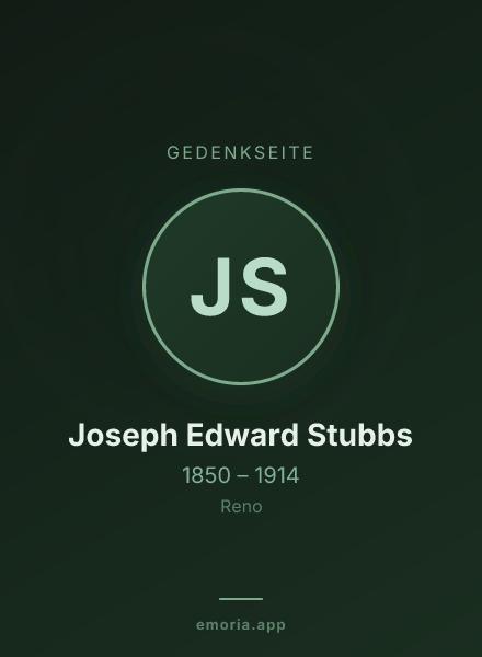 Gedenkportrait von Joseph Edward Stubbs