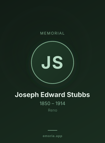 Memorial portrait of Joseph Edward Stubbs