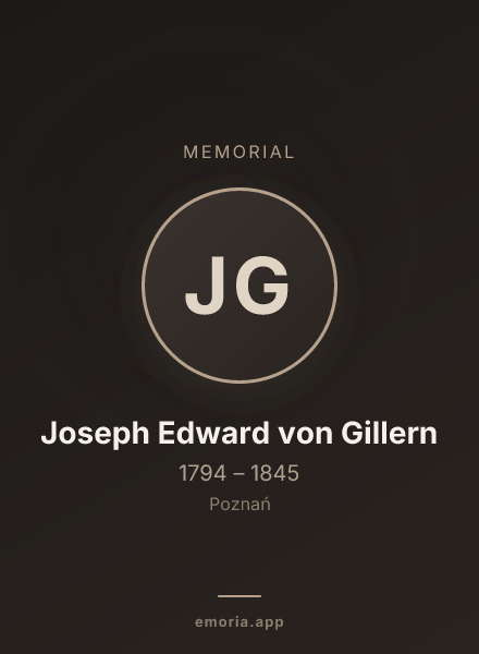 Memorial portrait of Joseph Edward von Gillern