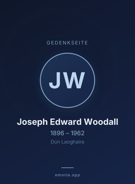 Gedenkportrait von Joseph Edward Woodall
