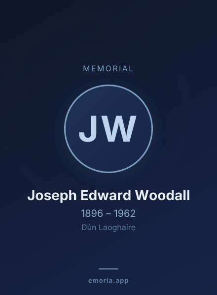 Memorial portrait of Joseph Edward Woodall