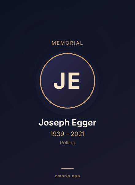 Memorial portrait of Joseph Egger