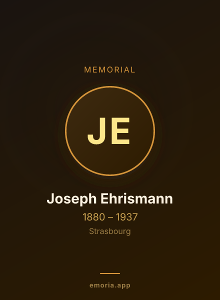 Memorial portrait of Joseph Ehrismann