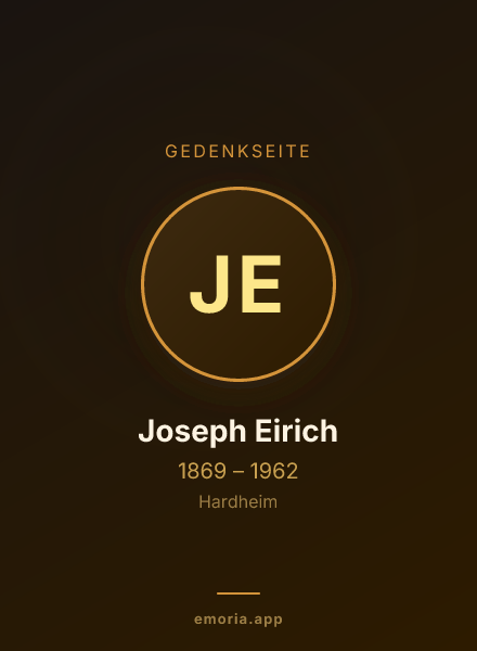 Gedenkportrait von Joseph Eirich