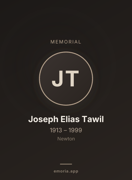Memorial portrait of Joseph Elias Tawil