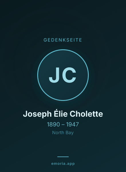Gedenkportrait von Joseph Élie Cholette