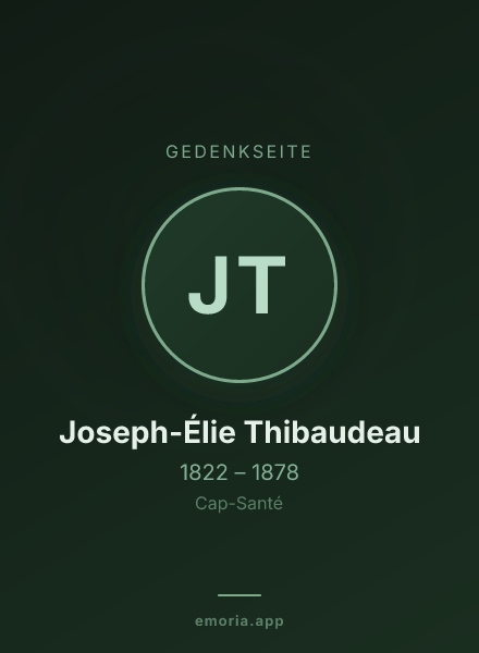 Gedenkportrait von Joseph-Élie Thibaudeau