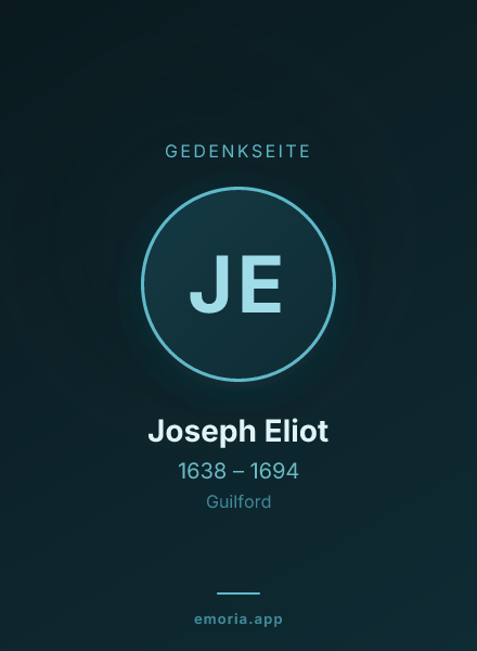 Gedenkportrait von Joseph Eliot