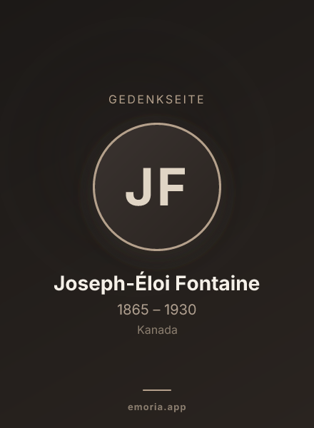 Gedenkportrait von Joseph-Éloi Fontaine