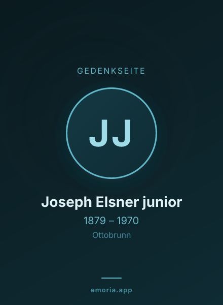 Gedenkportrait von Joseph Elsner junior
