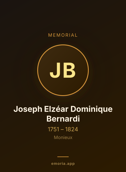 Memorial portrait of Joseph Elzéar Dominique Bernardi