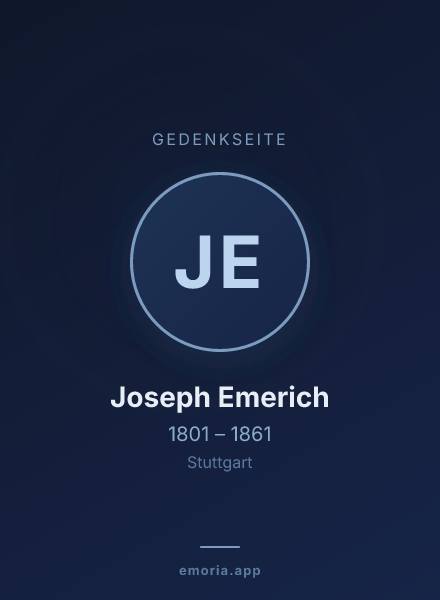 Gedenkportrait von Joseph Emerich