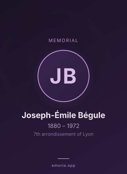 Memorial portrait of Joseph-Émile Bégule