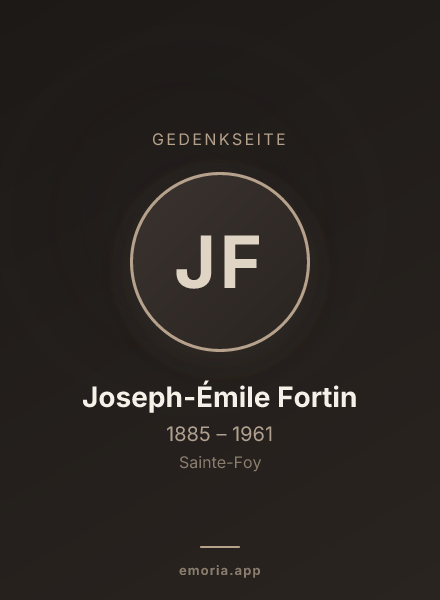 Gedenkportrait von Joseph-Émile Fortin
