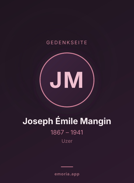 Gedenkportrait von Joseph Émile Mangin
