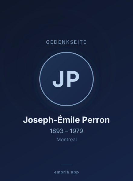 Gedenkportrait von Joseph-Émile Perron