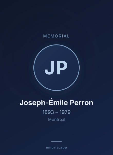 Memorial portrait of Joseph-Émile Perron