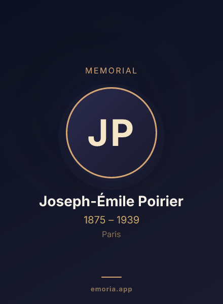 Memorial portrait of Joseph-Émile Poirier