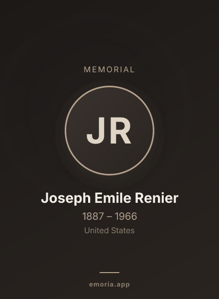 Memorial portrait of Joseph Emile Renier