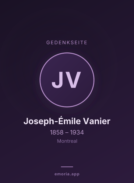 Gedenkportrait von Joseph-Émile Vanier