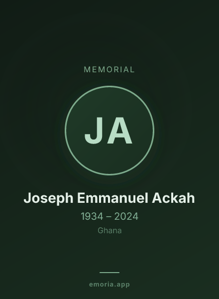 Memorial portrait of Joseph Emmanuel Ackah