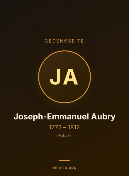 Gedenkportrait von Joseph-Emmanuel Aubry