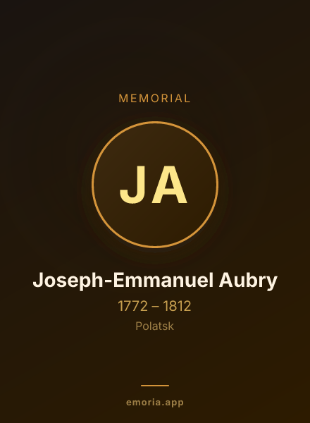 Memorial portrait of Joseph-Emmanuel Aubry