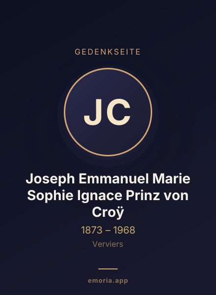 Gedenkportrait von Joseph Emmanuel Marie Sophie Ignace Prinz von Croÿ
