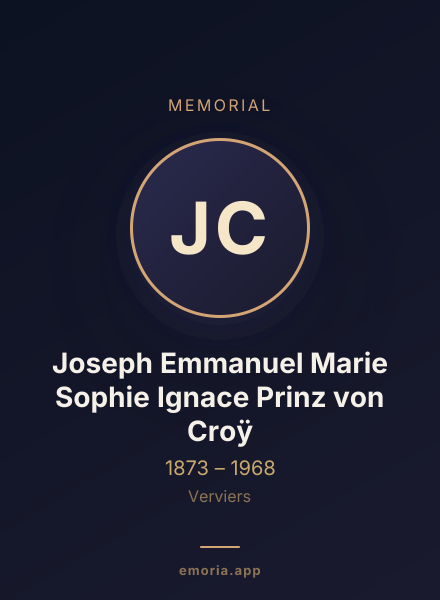 Memorial portrait of Joseph Emmanuel Marie Sophie Ignace Prinz von Croÿ