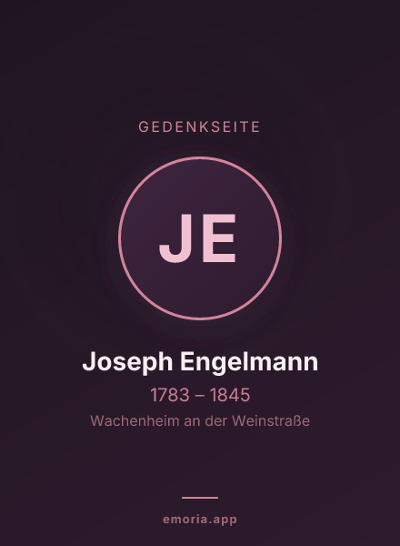 Gedenkportrait von Joseph Engelmann