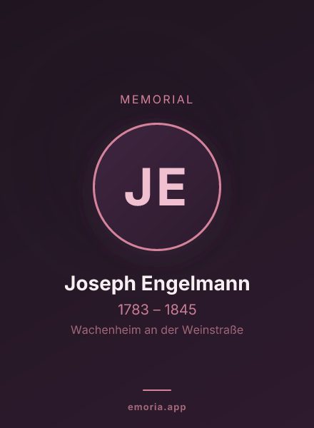 Memorial portrait of Joseph Engelmann