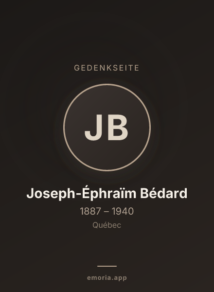 Gedenkportrait von Joseph-Éphraïm Bédard