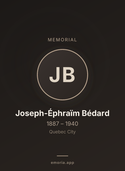 Memorial portrait of Joseph-Éphraïm Bédard