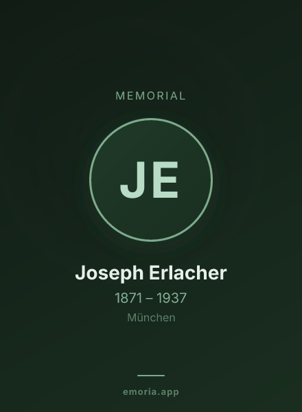 Memorial portrait of Joseph Erlacher