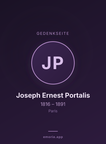 Gedenkportrait von Joseph Ernest Portalis