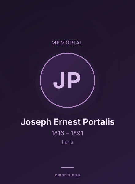 Memorial portrait of Joseph Ernest Portalis