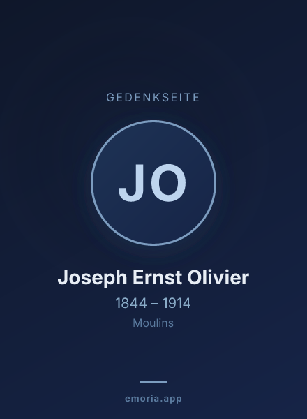 Gedenkportrait von Joseph Ernst Olivier