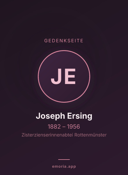 Gedenkportrait von Joseph Ersing
