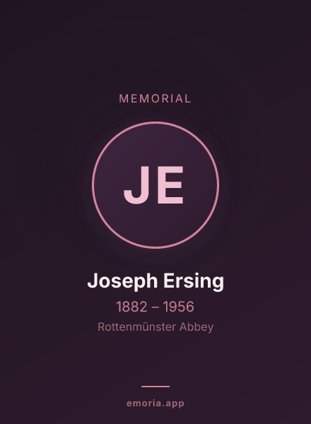 Memorial portrait of Joseph Ersing