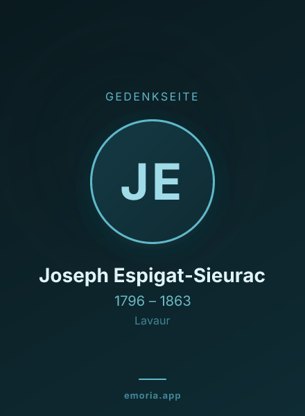 Gedenkportrait von Joseph Espigat-Sieurac