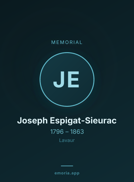 Memorial portrait of Joseph Espigat-Sieurac
