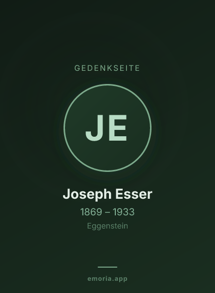 Gedenkportrait von Joseph Esser