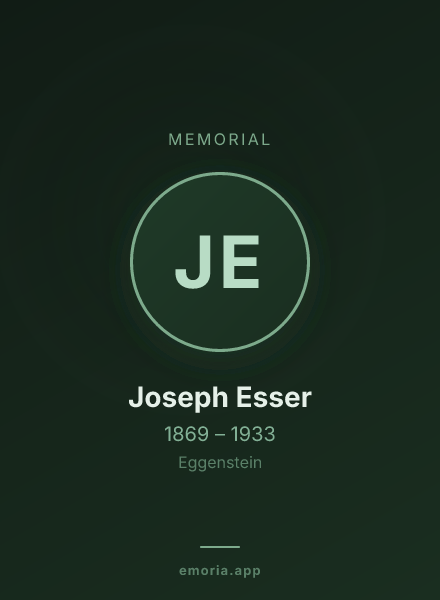 Memorial portrait of Joseph Esser