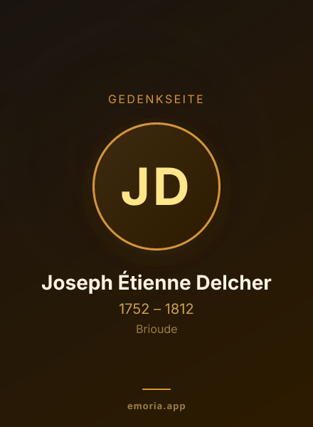 Gedenkportrait von Joseph Étienne Delcher