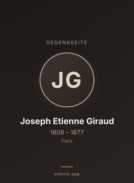 Gedenkportrait von Joseph Etienne Giraud