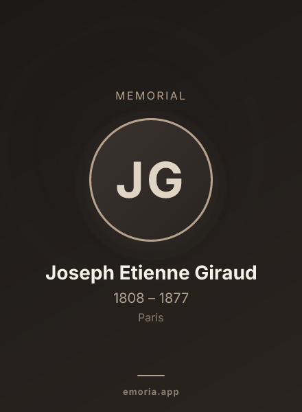 Memorial portrait of Joseph Etienne Giraud